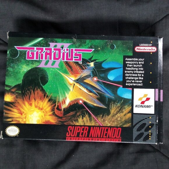 Gradius 3 Super Nintendo Game SNES CIB - Picture 1 of 5